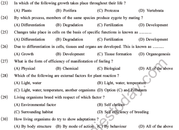 NEET Biology Classification Of Living Organisms MCQs Set B, Multiple ...